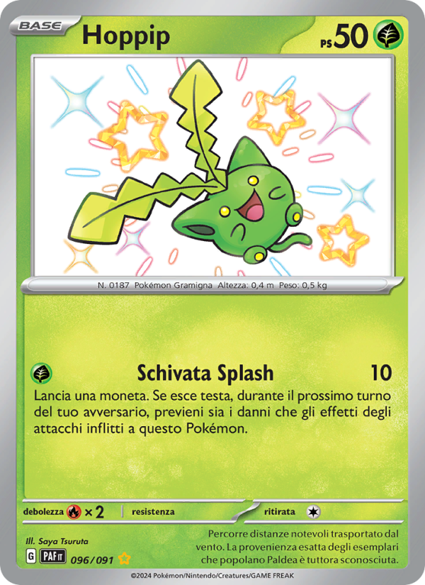 Hoppip 096/245 — Paldean Fates (Italian Pokémon TCG card)