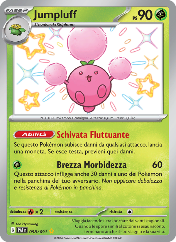 Jumpluff 098/245 — Paldean Fates (Italian Pokémon TCG card)