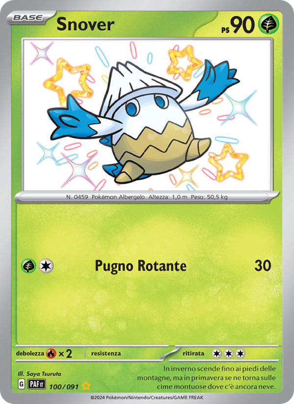 Snover 100/245 — Paldean Fates (Italian Pokémon TCG card)