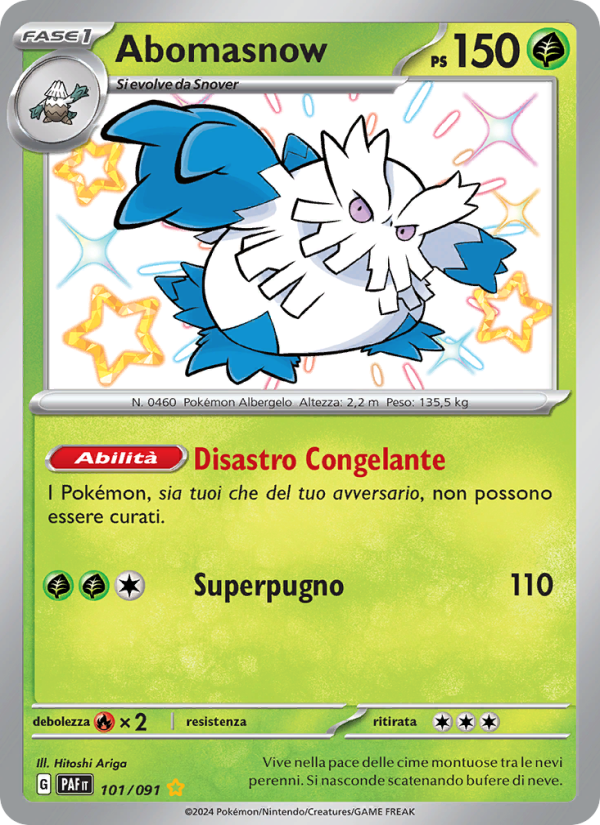 Abomasnow 101/245 — Paldean Fates (Italian Pokémon TCG card)