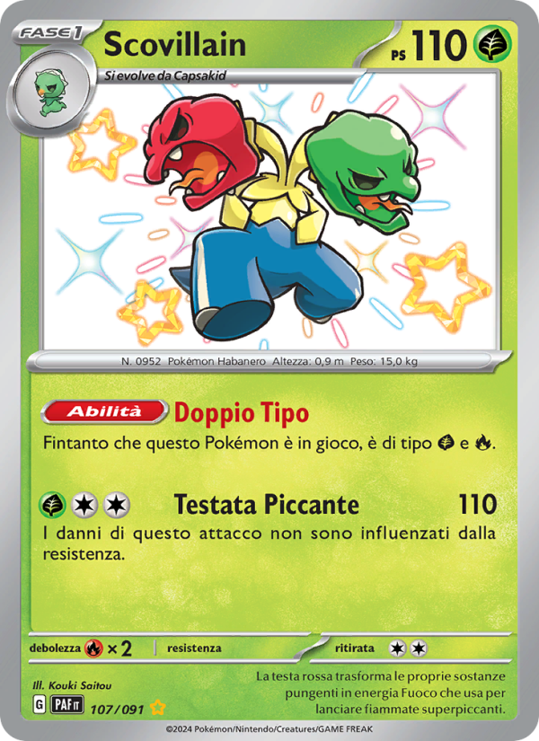Scovillain 107/245 — Paldean Fates (Italian Pokémon TCG card)