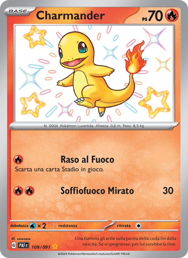 Charmander 109/245 — Paldean Fates (Italian Pokémon TCG card)