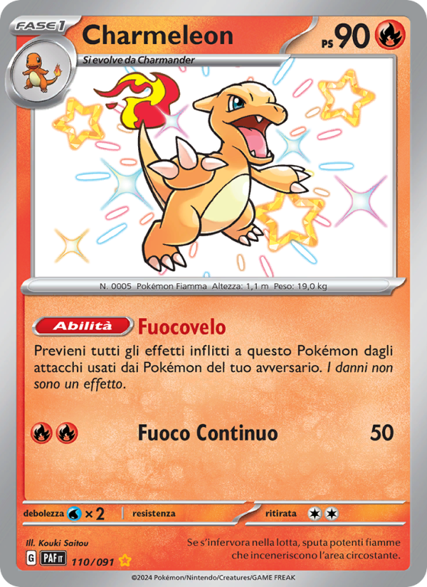 Charmeleon 110/245 — Paldean Fates (Italian Pokémon TCG card)