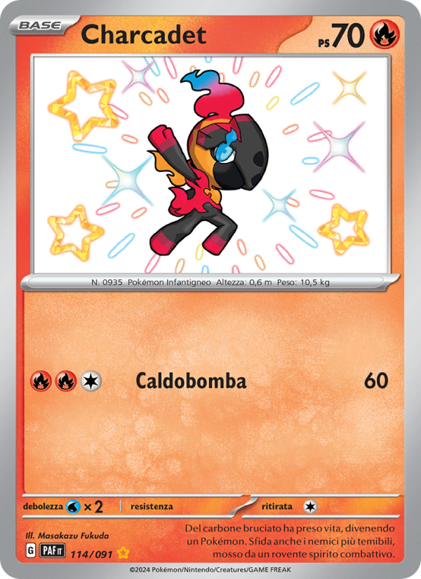 Charcadet 114/245 — Paldean Fates (Italian Pokémon TCG card)