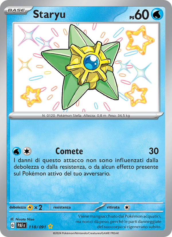 Staryu 118/245 — Paldean Fates (Italian Pokémon TCG card)