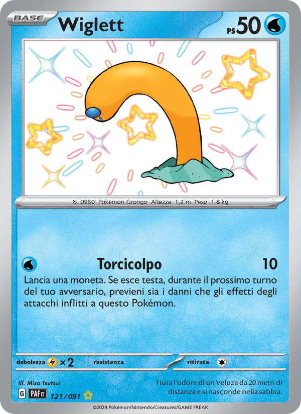 Wiglett 121/245 — Paldean Fates (Italian Pokémon TCG card)
