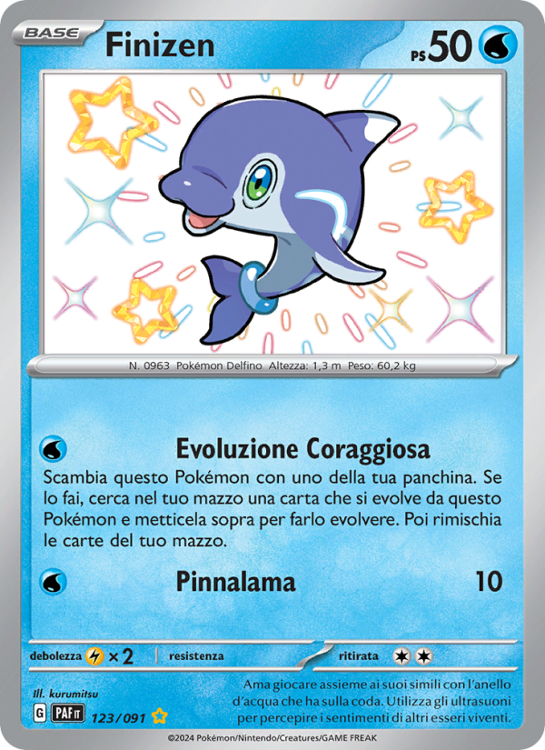 Finizen 123/245 — Paldean Fates (Italian Pokémon TCG card)