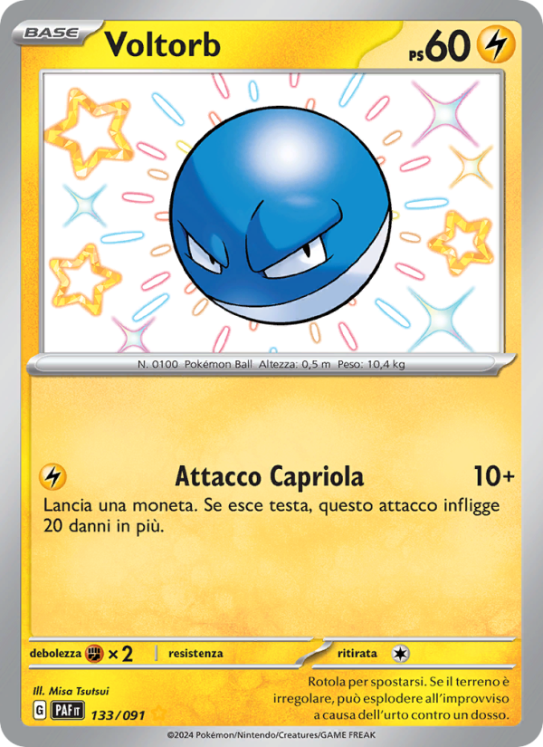 Voltorb 133/245 — Paldean Fates (Italian Pokémon TCG card)