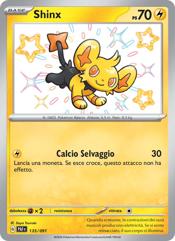 Shinx 135/245 — Paldean Fates (Italian Pokémon TCG card)