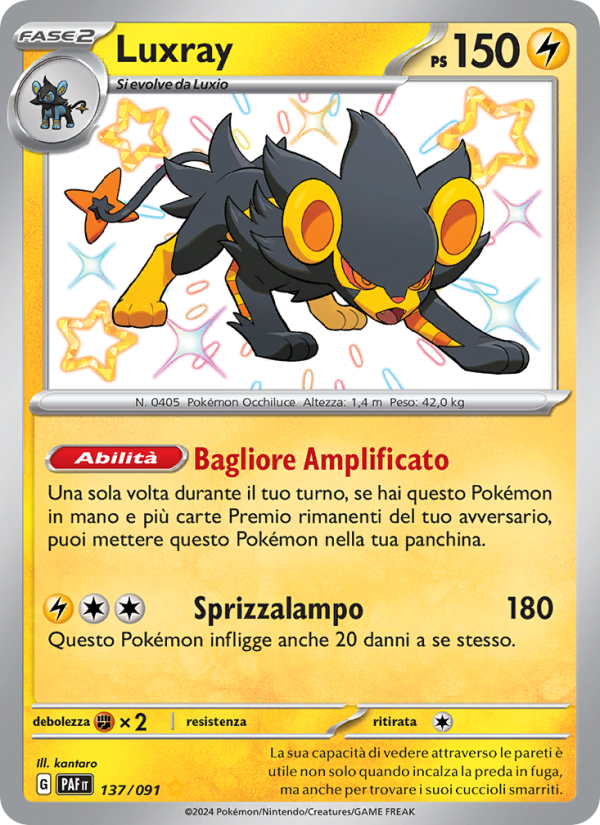 Luxray 137/245 — Paldean Fates (Italian Pokémon TCG card)