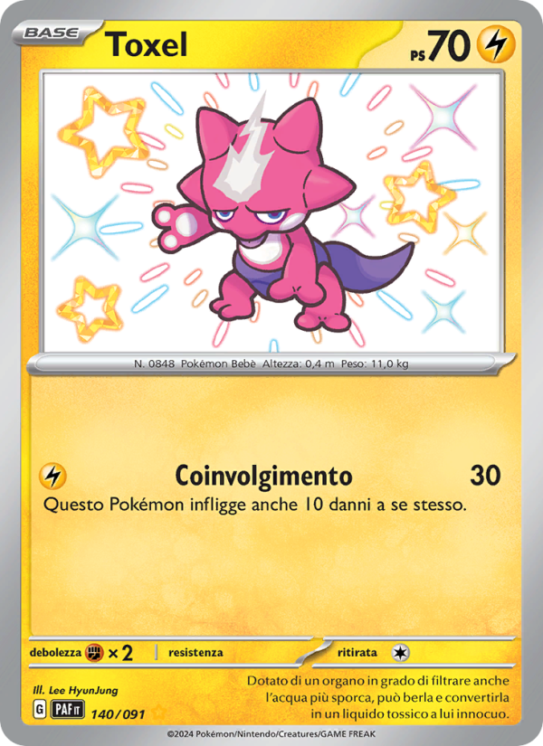 Toxel 140/245 — Paldean Fates (Italian Pokémon TCG card)