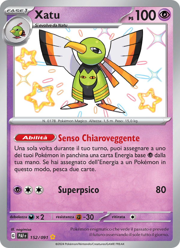 Xatu 152/245 — Paldean Fates (Italian Pokémon TCG card)