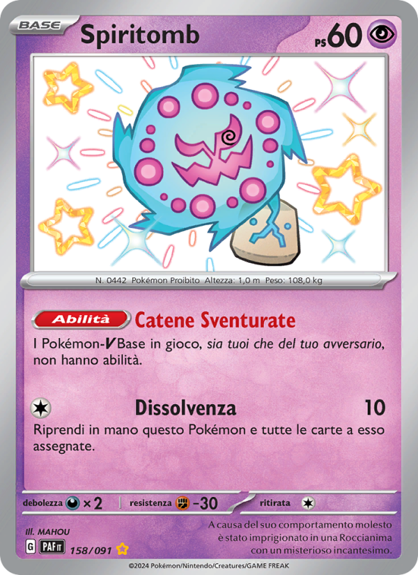 Spiritomb 158/245 — Paldean Fates (Italian Pokémon TCG card)