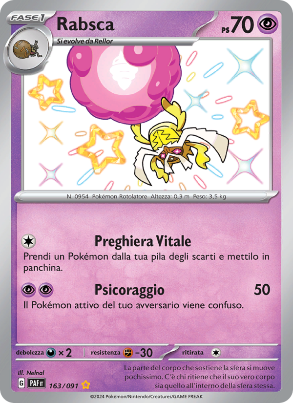 Rabsca 163/245 — Paldean Fates (Italian Pokémon TCG card)