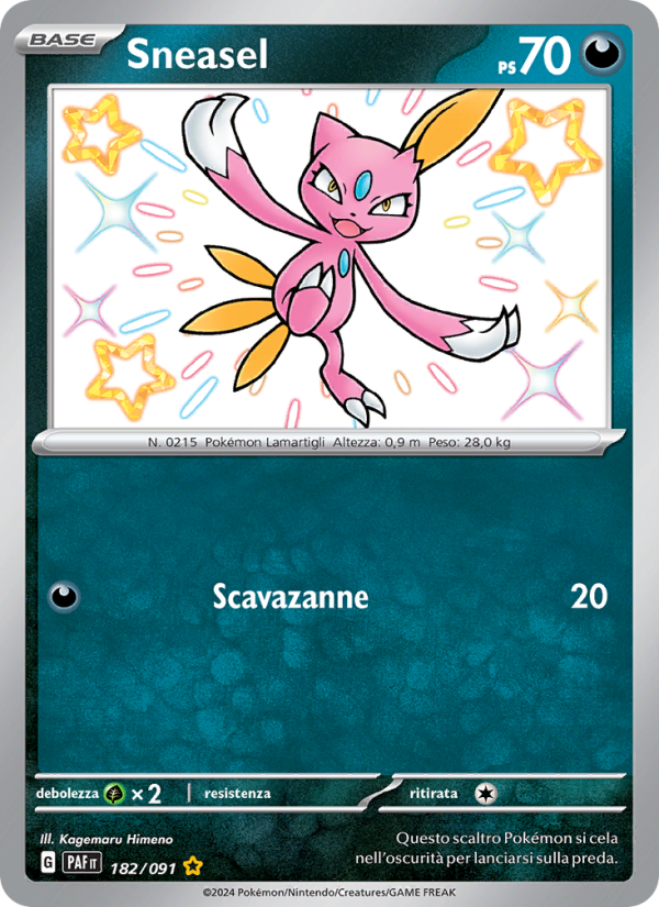 Sneasel 182/245 — Paldean Fates (Italian Pokémon TCG card)