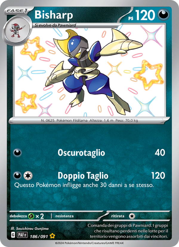 Bisharp 186/245 — Paldean Fates (Italian Pokémon TCG card)