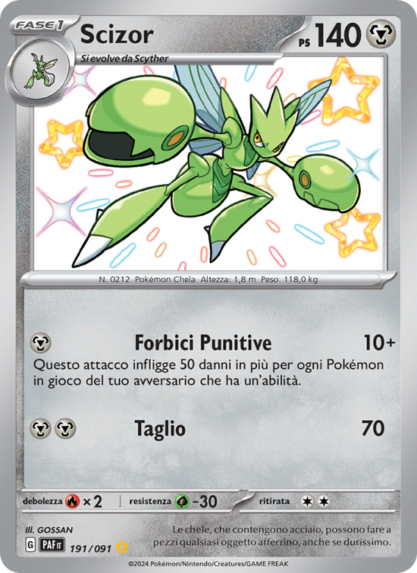 Scizor 191/245 — Paldean Fates (Italian Pokémon TCG card)