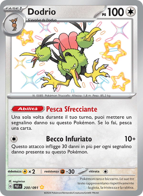 Dodrio 200/245 — Paldean Fates (Italian Pokémon TCG card)
