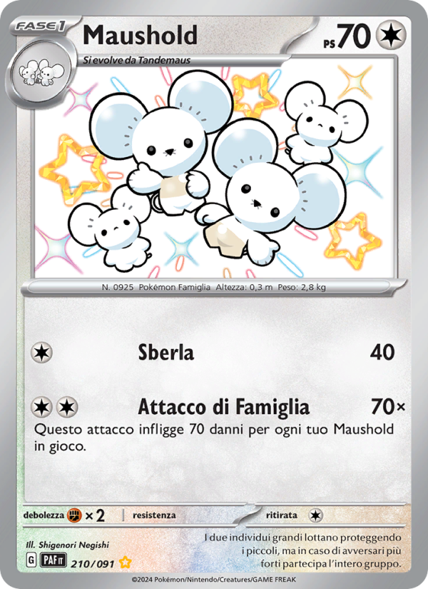 Maushold 210/245 — Paldean Fates (Italian Pokémon TCG card)