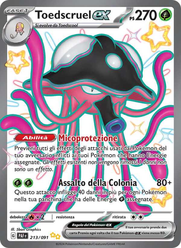 Toedscruel-ex 213/245 — Paldean Fates (Italian Pokémon TCG card)