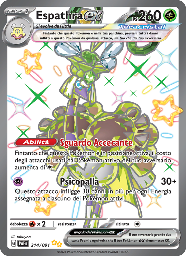 Espathra-ex 214/245 — Paldean Fates (Italian Pokémon TCG card)