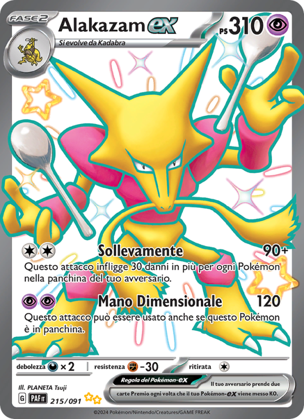Alakazam-ex 215/245 — Paldean Fates (Italian Pokémon TCG card)