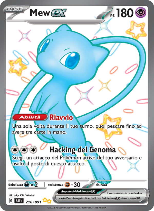 Mew-ex 216/245 — Paldean Fates (Italian Pokémon TCG card)