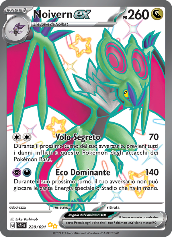 Noivern-ex 220/245 — Paldean Fates (Italian Pokémon TCG card)