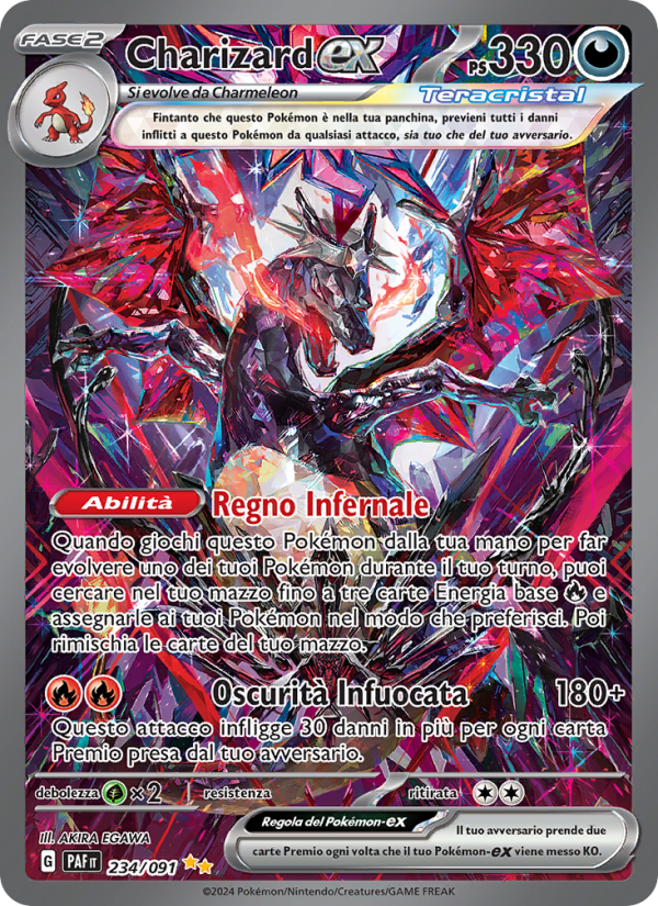 Charizard-ex 234/245 — Paldean Fates (Italian Pokémon TCG card)