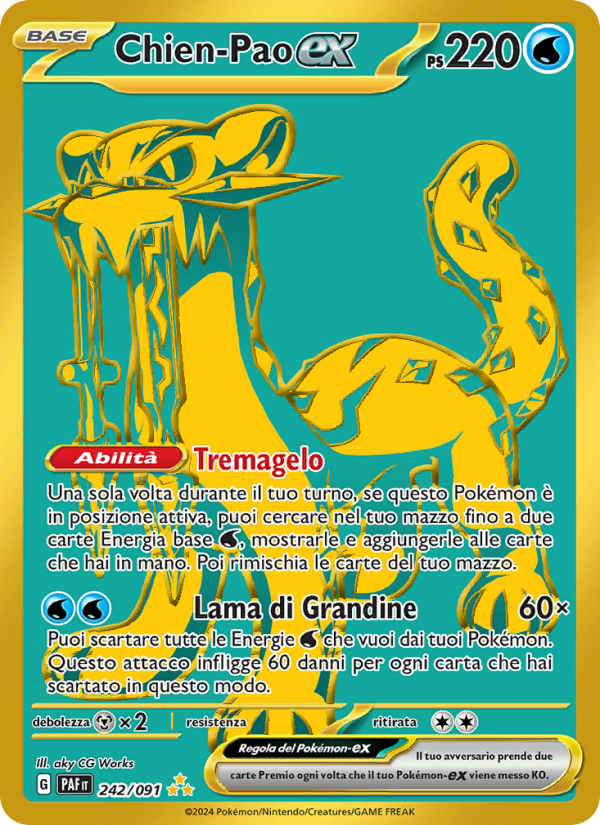 Chien-Pao-ex 242/245 — Paldean Fates (Italian Pokémon TCG card)