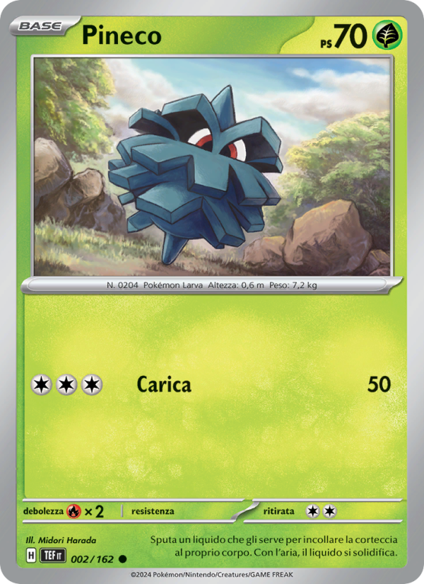 Pineco 002/218 — Temporal Forces (Italian Pokémon TCG card)