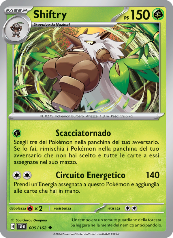 Shiftry 005/218 — Temporal Forces (Italian Pokémon TCG card)