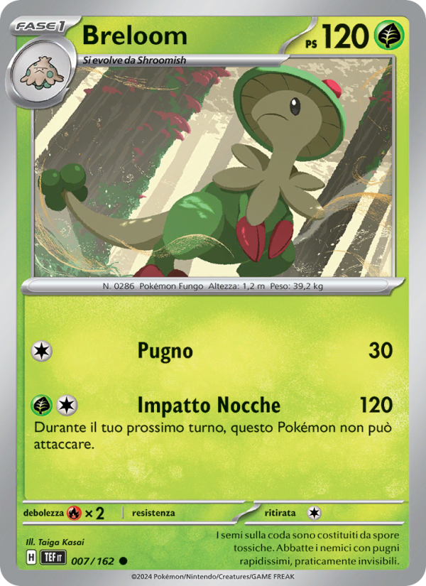 Breloom 007/218 — Temporal Forces (Italian Pokémon TCG card)