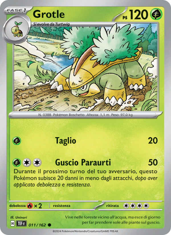 Grotle 011/218 — Temporal Forces (Italian Pokémon TCG card)