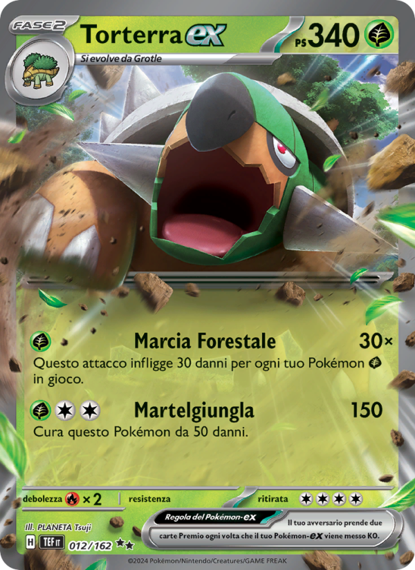 Torterra-ex 012/218 — Temporal Forces (Italian Pokémon TCG card)