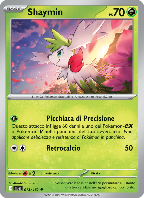 Shaymin 013/218 — Temporal Forces (Italian Pokémon TCG card)