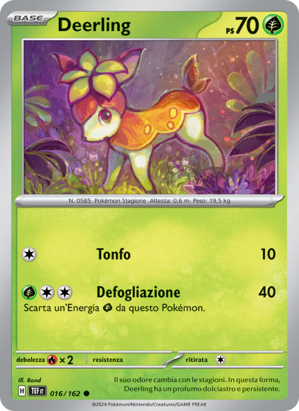 Deerling 016/218 — Temporal Forces (Italian Pokémon TCG card)
