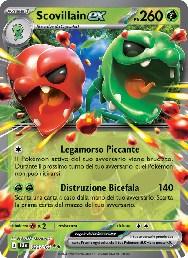 Scovillain-ex 022/218 — Temporal Forces (Italian Pokémon TCG card)