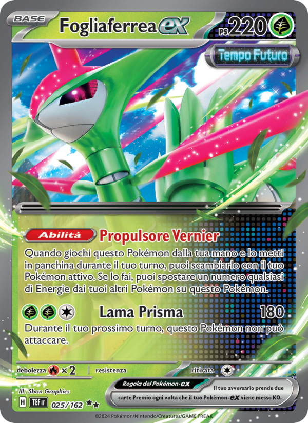 Fogliaferrea-ex 025/218 — Temporal Forces (Italian Pokémon TCG card)