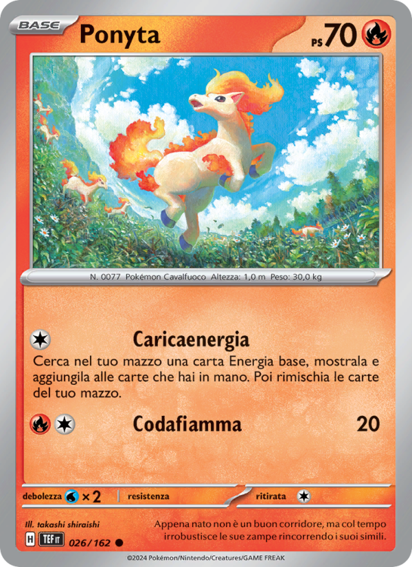 Ponyta 026/218 — Temporal Forces (Italian Pokémon TCG card)