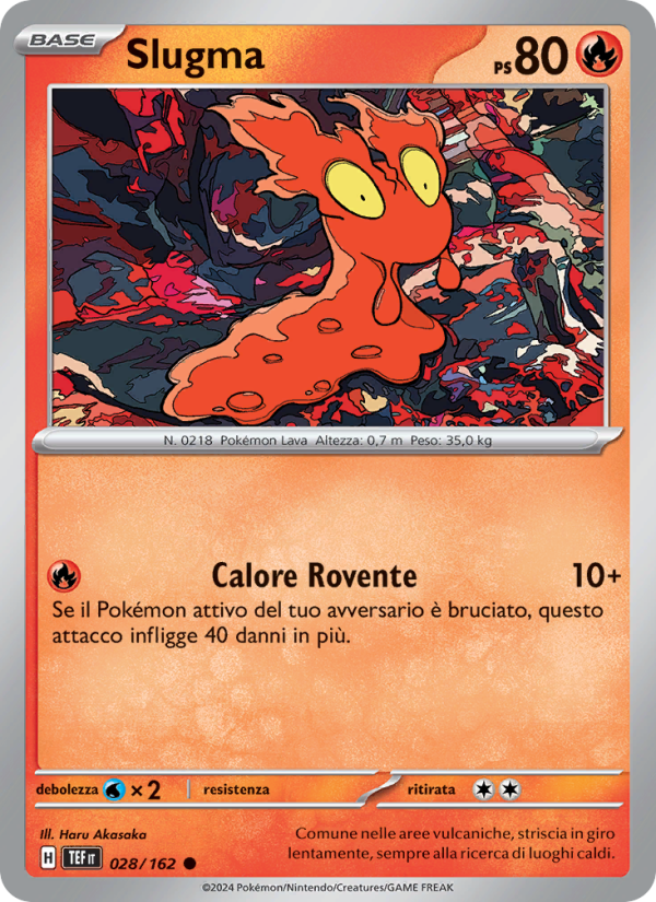 Slugma 028/218 — Temporal Forces (Italian Pokémon TCG card)