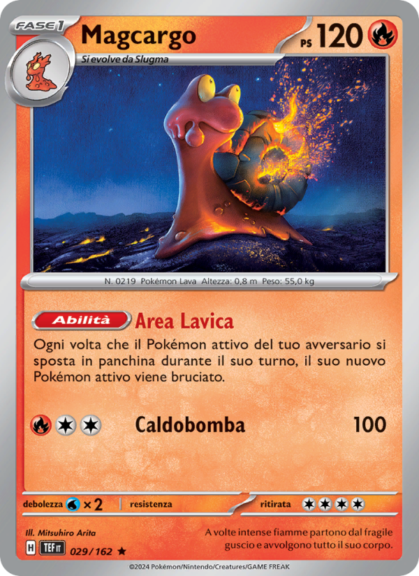Magcargo 029/218 — Temporal Forces (Italian Pokémon TCG card)