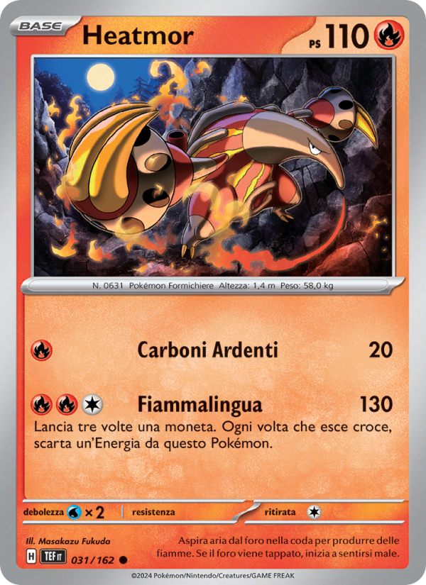 Heatmor 031/218 — Temporal Forces (Italian Pokémon TCG card)