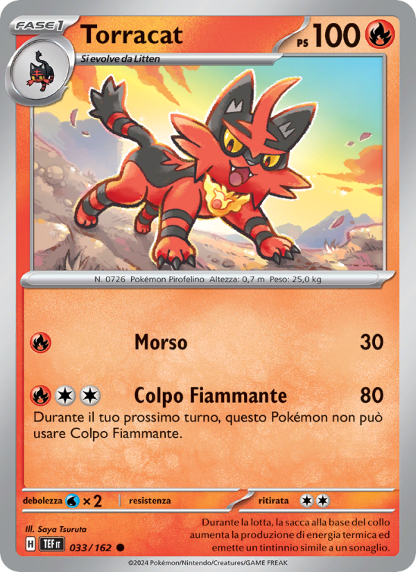 Torracat 033/218 — Temporal Forces (Italian Pokémon TCG card)
