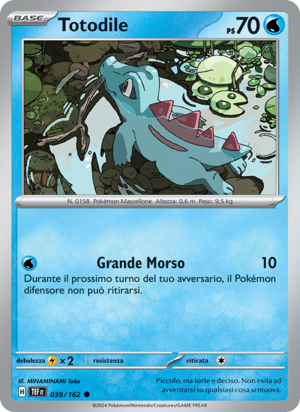 Totodile 039/218 — Temporal Forces (Italian Pokémon TCG card)