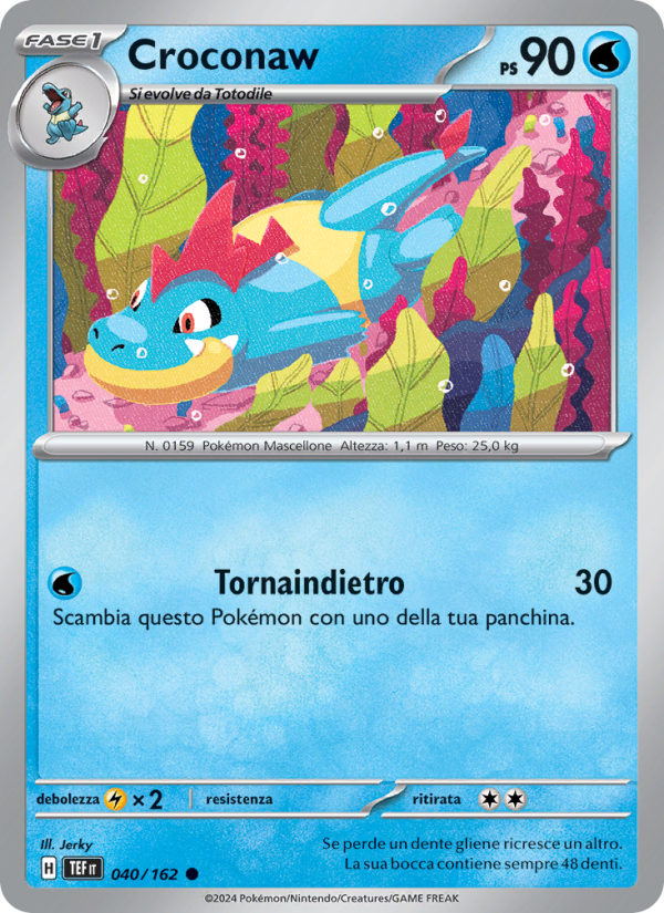 Croconaw 040/218 — Temporal Forces (Italian Pokémon TCG card)