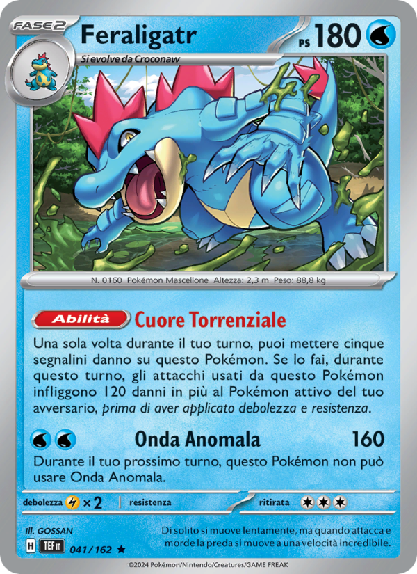 Feraligatr 041/218 — Temporal Forces (Italian Pokémon TCG card)