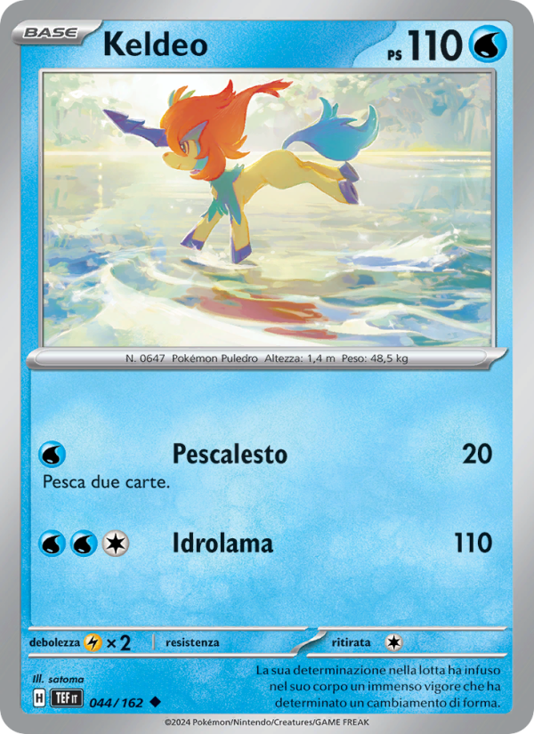 Keldeo 044/218 — Temporal Forces (Italian Pokémon TCG card)