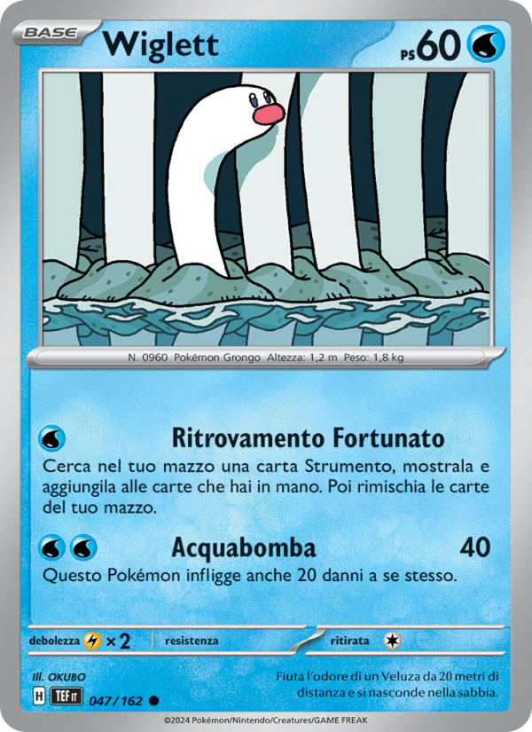 Wiglett 047/218 — Temporal Forces (Italian Pokémon TCG card)