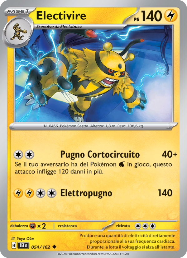 Electivire 054/218 — Temporal Forces (Italian Pokémon TCG card)